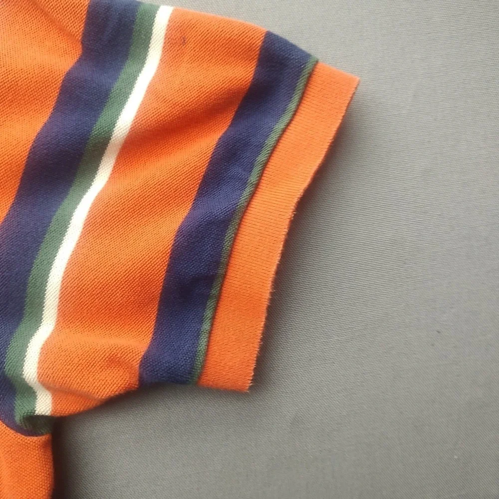 Ralph‎ Lauren Men's Shirt Multicolored Striped Pullover Polo Short Sleeve XL